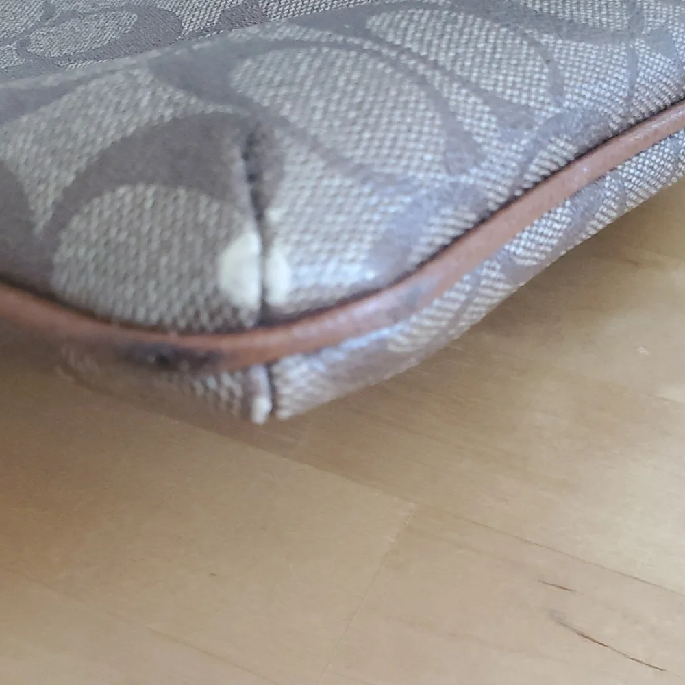 Coach Brown Monogram Canvas Crossbody/Shoulder Bag Project DIY Repair - Picture 2 of 15